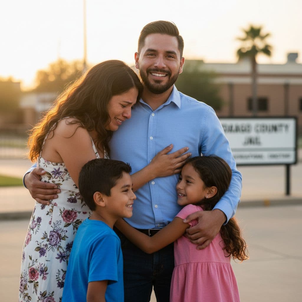Joyful family reunion after successful criminal defense — Winfrey Law Firm case outcome