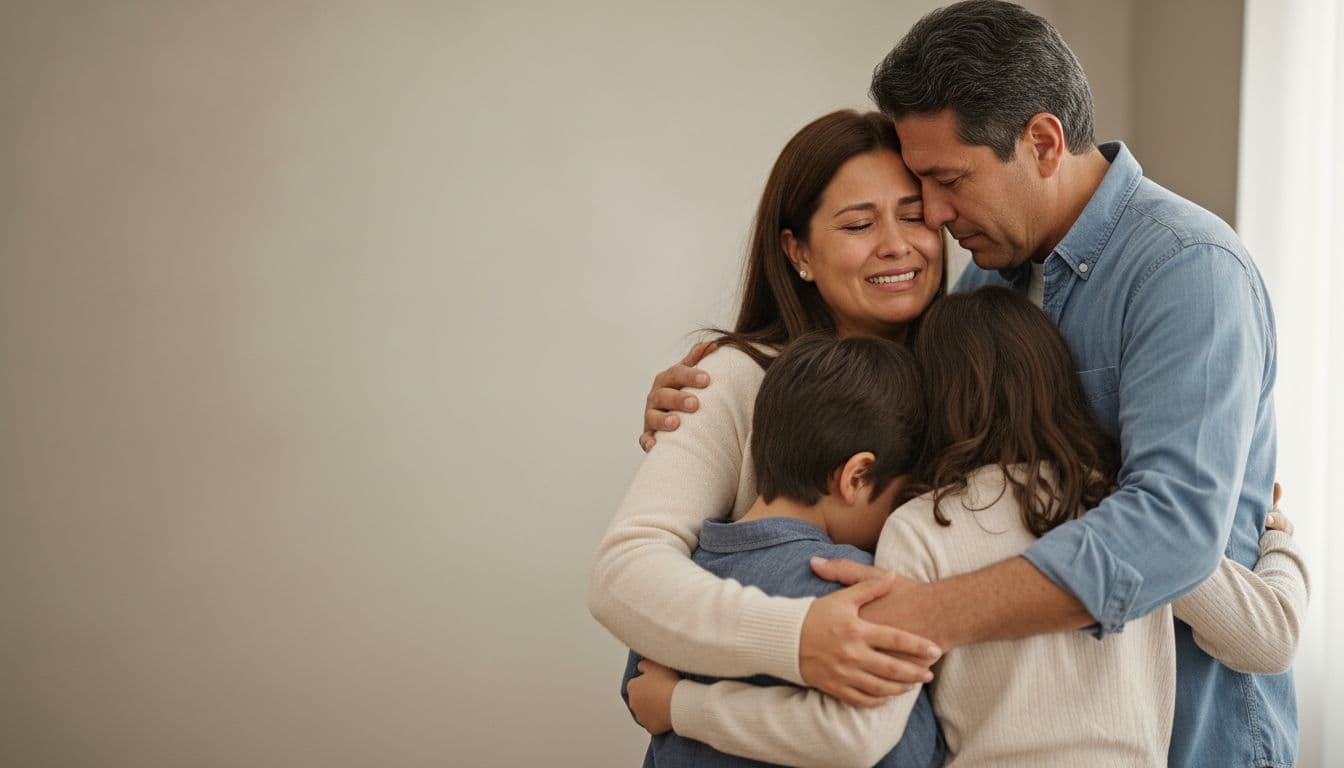 Family walking up courthouse steps in Texas — Winfrey Law Firm